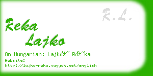 reka lajko business card